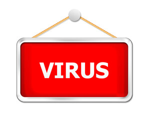 Red Covid Virus Sign graphic