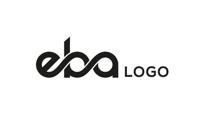 Letter EBA creative logo design vector	