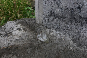 Fototapeta premium the texture of the concrete used to strengthen the building's foundation