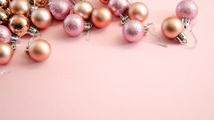 Christmas background, Christmas balls for Christmas tree decorations. Background for postcards