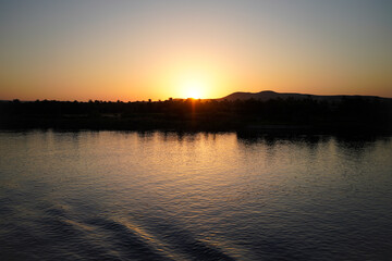 Sunset in Nile River, 2021.