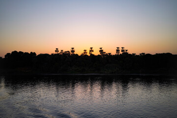 Fototapeta premium Sunset in Nile River, 2021.