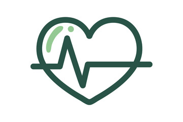 green heartbeat icon