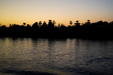 Fototapeta premium Sunset in Nile River, 2021.