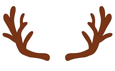 Reindeer antlers. Funny selfie photo mask