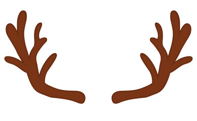 Reindeer antlers. Funny selfie photo mask