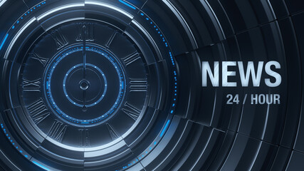 Time News, User Interface HUD, Global connections, HUD technological futuristic intro, SciFi data panel, Digital infographic elements, 2D Graphic, CG, Broadcast intro