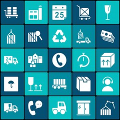 vector logistic and delivery icon set