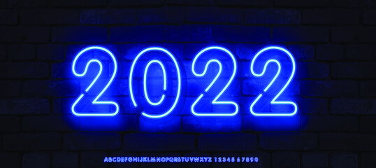 happy-new-year-neon-style-bright-gradient-long-brick-wall-banner-vector-template-web-header
