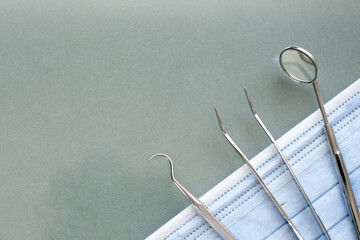 Fototapeta premium dentist equipment over the clinic desk