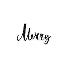 Fototapeta na wymiar christmas edition vector brush lettering. Hand drawn modern brush calligraphy isolated on white background. Christmas vector ink illustration. Creative typography for Holiday greeting cards, banner