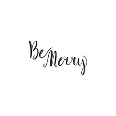 christmas edition vector brush lettering. Hand drawn modern brush calligraphy isolated on white background. Christmas vector ink illustration. Creative typography for Holiday greeting cards, banner