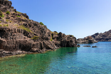 Fototapeta premium deserted bay in cap de creus on the costa brava
