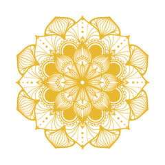 Floral mandala pattern design on white