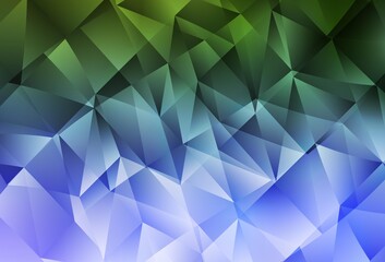 Obraz premium Light Pink, Green vector texture with triangular style.