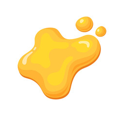 Puddle of honey splashes. Pool sticky essence, vector illustration