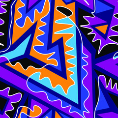 Seamless vector abstract colorful geometry pattern 