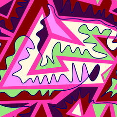 Seamless vector abstract colorful geometry pattern 
