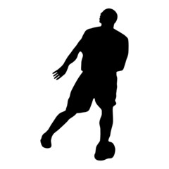 Fototapeta na wymiar Men Basketball player silhouette perspectiveright side illustration on isolated background