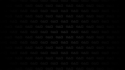 background filled with triangular, square, round shapes like game buttons © mf