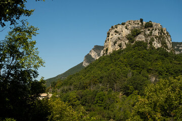 Fototapeta na wymiar Mountains in Saou-France