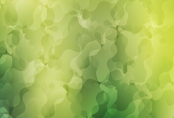 Fototapeta na wymiar Light Green, Yellow vector pattern with random forms.