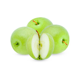 Fresh green apple isolated on white background