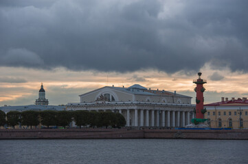 View across the Neva River to St Petersburg