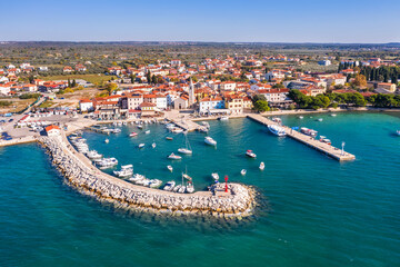 Fototapeta na wymiar An aerial view of Fazana, Istria, Croatia