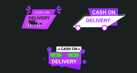 asset illustration Cash on deliver for e commerse or website online shopping 