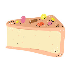 Christmas brie cheese vector cartoon illustration isolated on a white background.