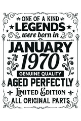 Legends Were Born In January 1970 T-Shirt