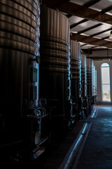 Fototapeta na wymiar wine tanks in a factory