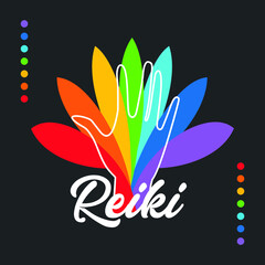 Reiki symbol. The word Reiki is made up of two Japanese words, Rei means 'Universal' - Ki means 'life force energy'.