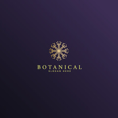 Luxury Abstrack golden leaf beauty Logo design