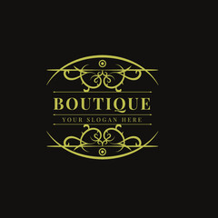 Luxury Logo design flourishes calligraphic elegant ornament lines. identity for Restaurant, Royalty, Boutique, Cafe, Hotel, Heraldic, Jewelry, Fashion and other vector illustration © Kalinyamat Pixel