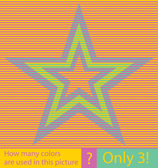 Fototapeta premium Optical illusion. The picture shows more colors than it actually is