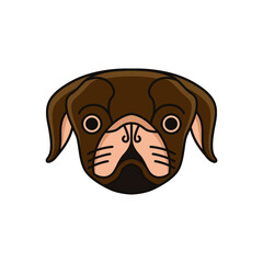 Buldog head logo design template