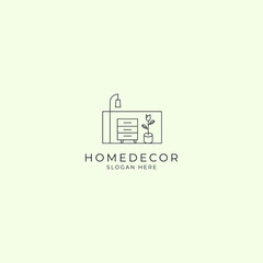 Home decor Furniture of Interior line logo design