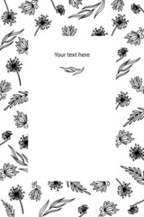 black and white vegetable set