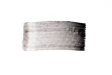Obraz premium Black color watercolor handdrawing as square line brush on white paper background