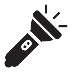 flashlight glyph icon