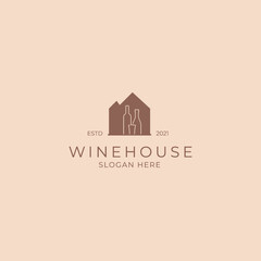 Liquor store shop cafe beer wine house logo design