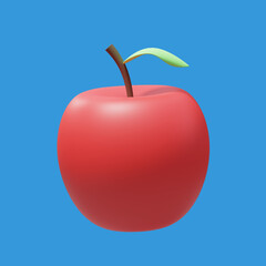 apple 3d illustration