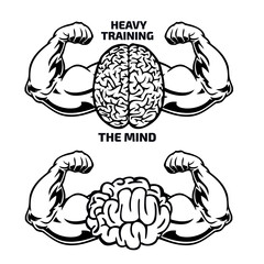 Demonstration of the power of the mind brain turquoise hands muscles