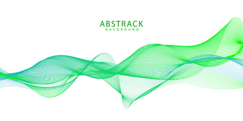 light green background Abstract colored waves on a light background isolated on white