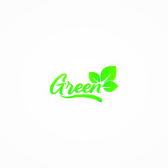 green leaf logo vector
simple and elegant design