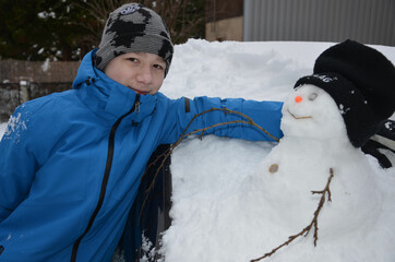 Schneemann bauen 