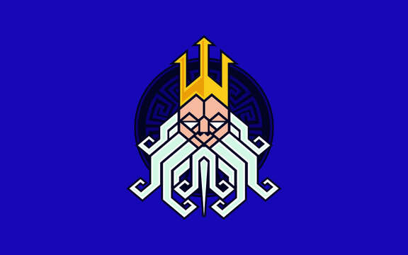 Poseidon Face Logo
