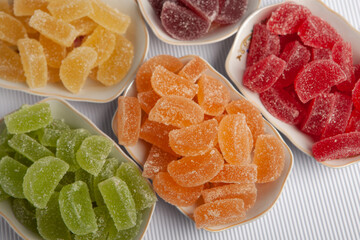 Fototapeta na wymiar Colored many Marmalade sweets or Jelly candies. 